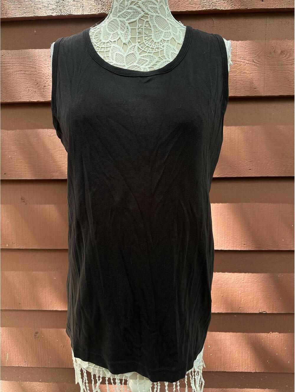 Duluth Trading Co Black Cotton Tank Top